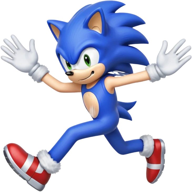 Sonic the hedgehog running away that is well done emoji