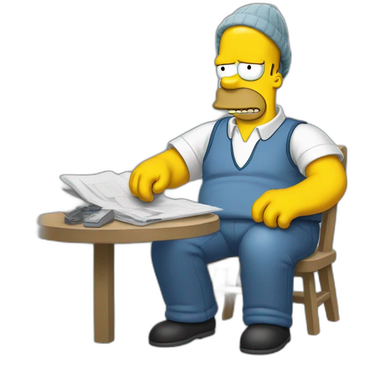 homer simpson qui travail emoji