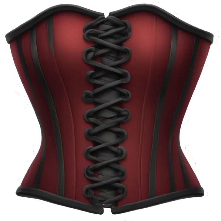 Dark red corset emoji