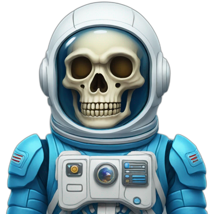 blue astronaut skeleton emoji