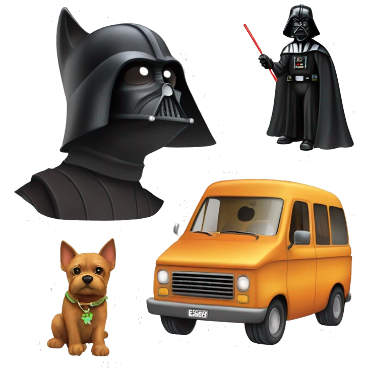 Cardcraft Real 3d Darth Vader and Scooby Doo’s mystery van printouts  emoji