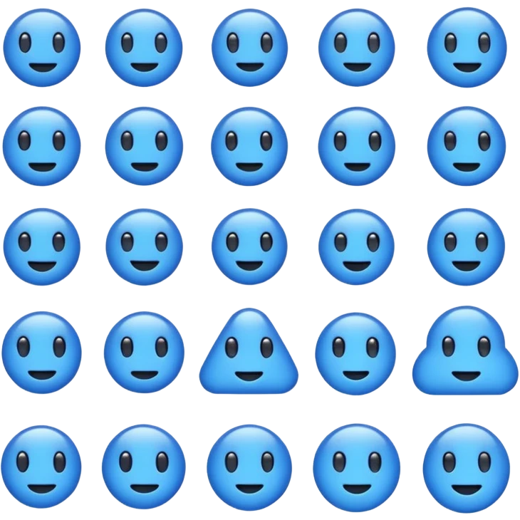 Blue emojis emoji | AI Emoji Generator