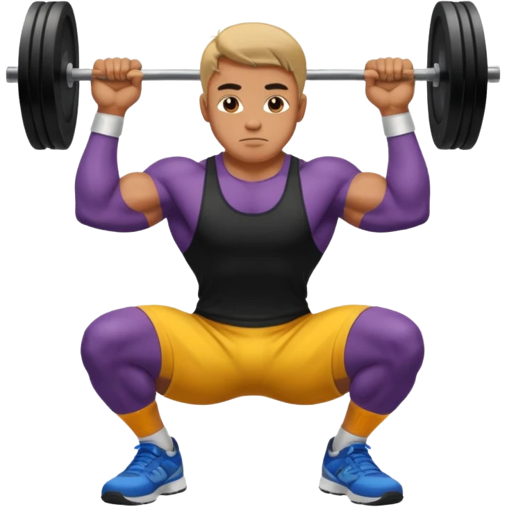 Guy squating emoji