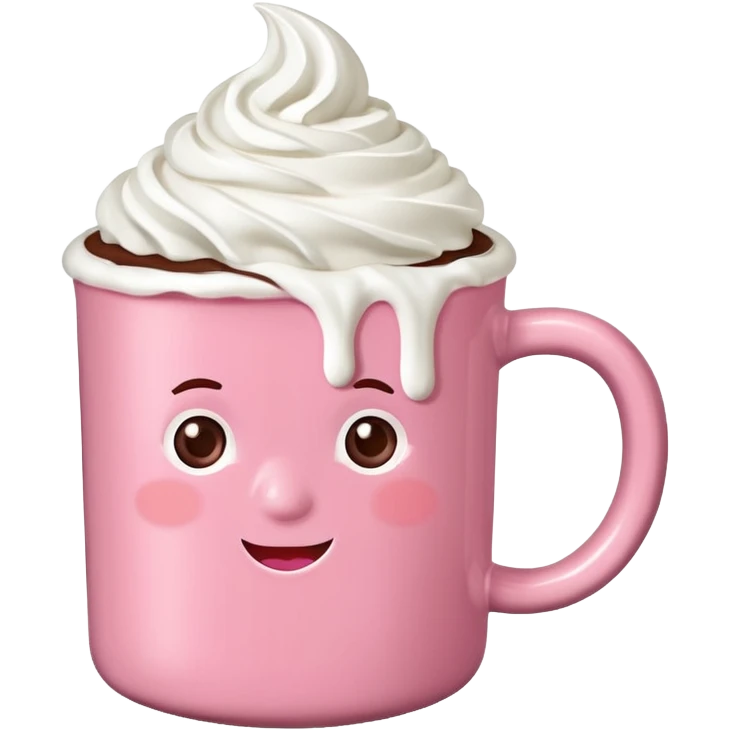 Cioccolata calda rosa aesthetic emoji