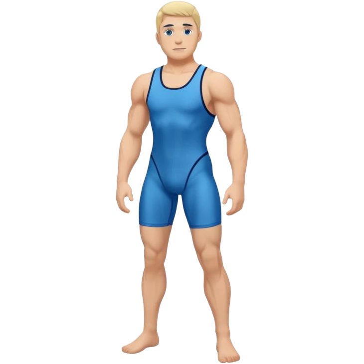 blue wrestling singlet emoji