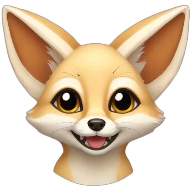 Fennec Fox smile emoji