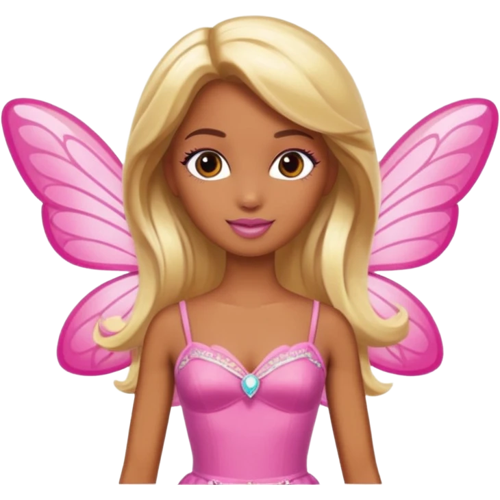 brown skin blonde barbie fairy  emoji