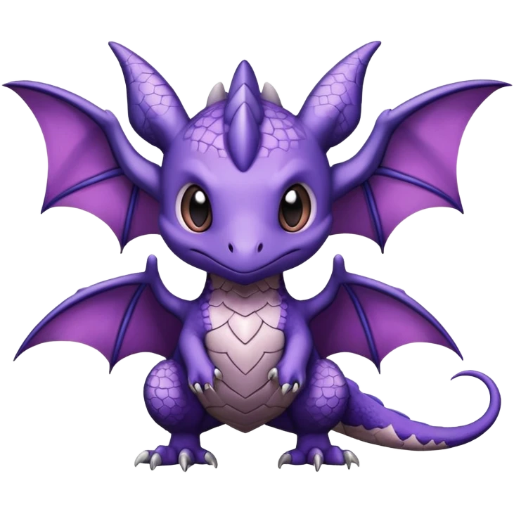 Shiny Cute Adorable Aerodactyl-Noivern-Hybrid-Creature with pattern-markings emoji