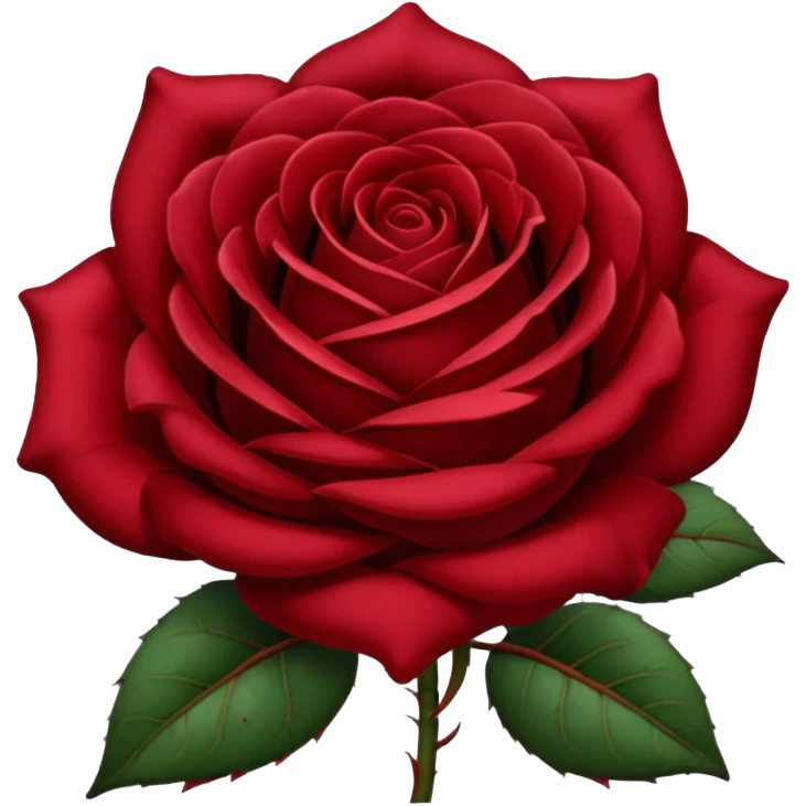 dark red rose emoji