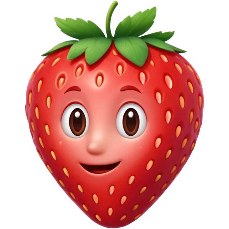 3d Full hd Pixar Style Strawberry emoji