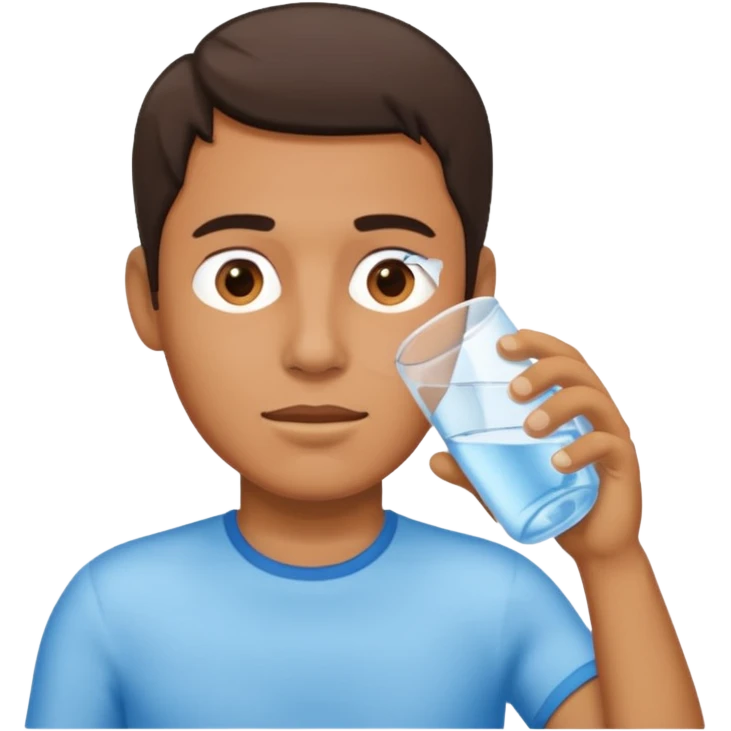 man drinking water  emoji
