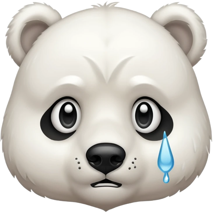 white bear shedding a tear emoji