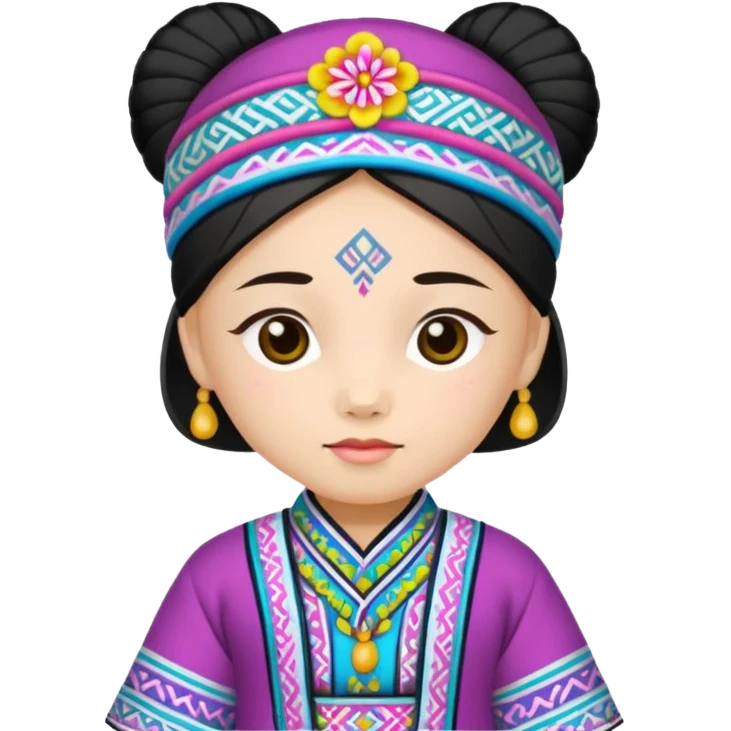 Labubu dressed in Hmong clothes emoji