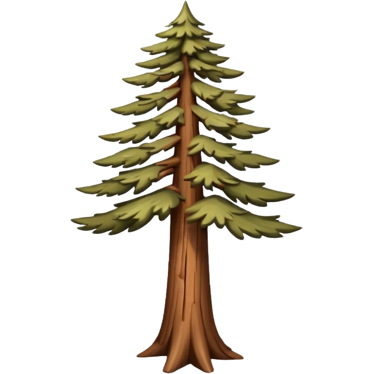 long slim sequoia tree no leaves emoji