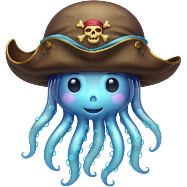 a beautiful jellyfish designed in a piratecore style emoji
