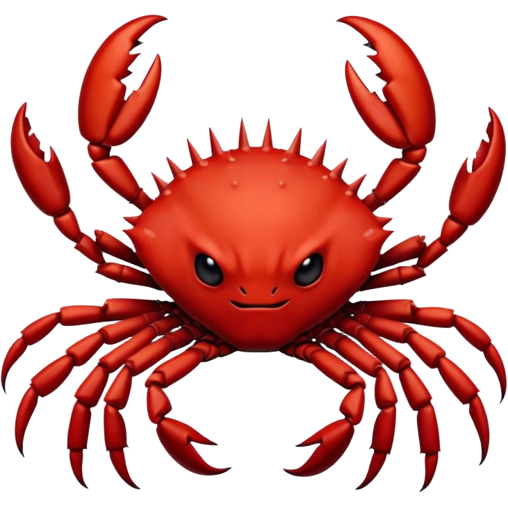 Evil crab with emo outfit  emoji