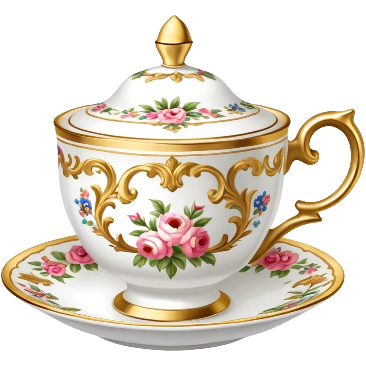 Rococo tea cup emoji