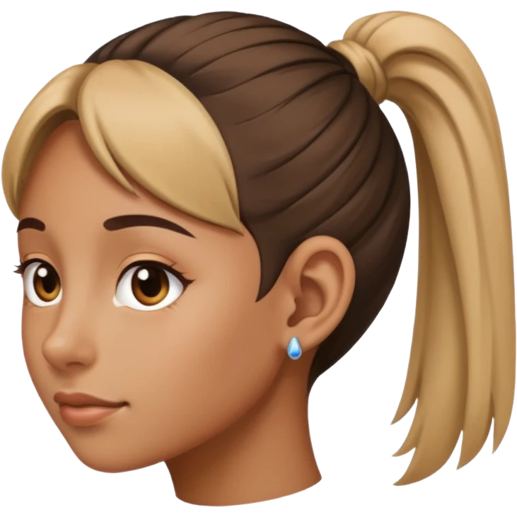 Ear with a high ponytail  emoji