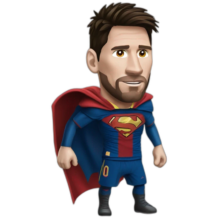 lionel messi como super heroe emoji