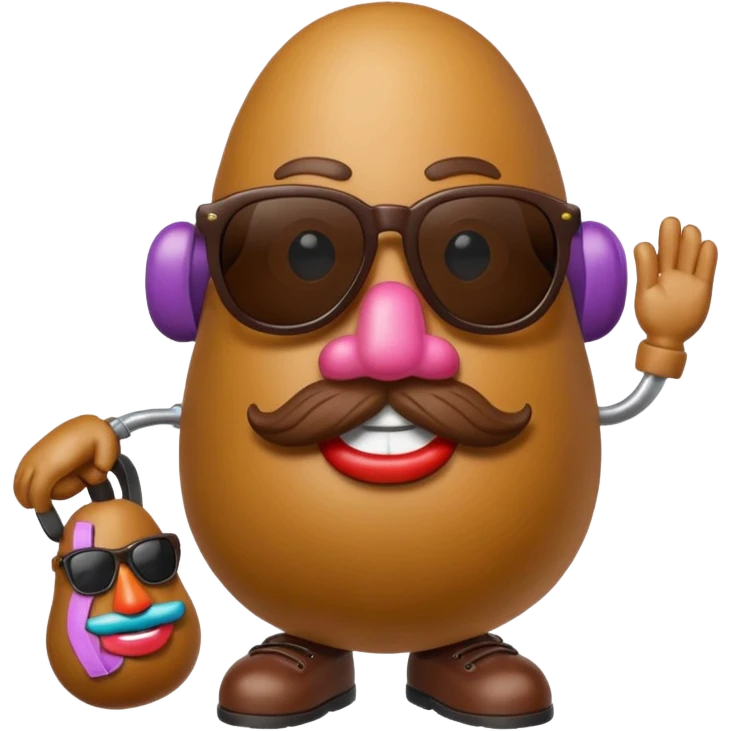 Mr potato head with sunglasses  emoji