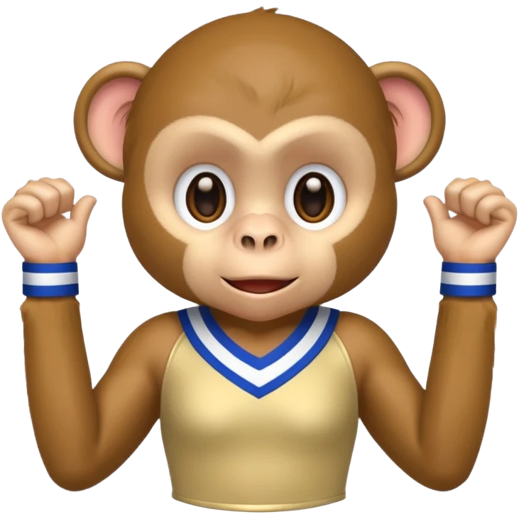 cheerleading monkey emoji