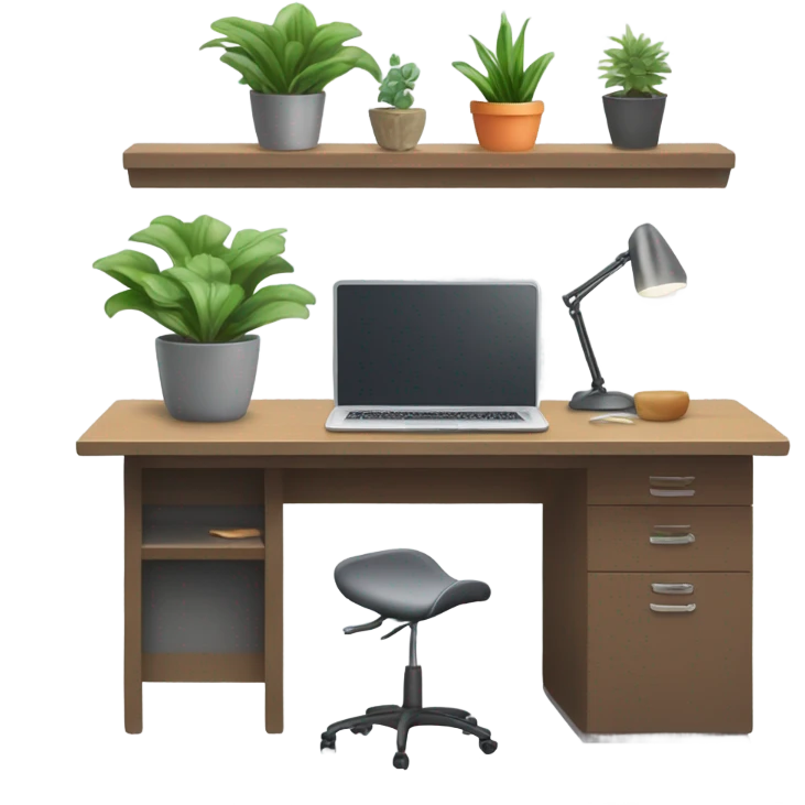 modern-minimalistic-decorated-home-office-front view emoji