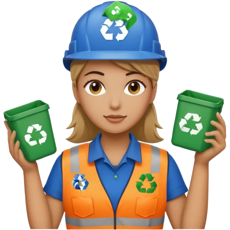 recycling worker female emoji