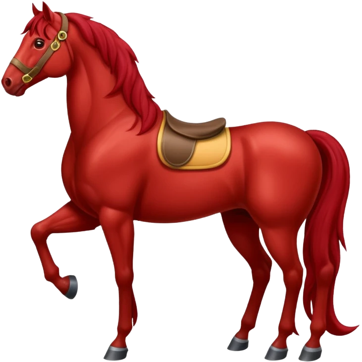 Deep Red horse emoji