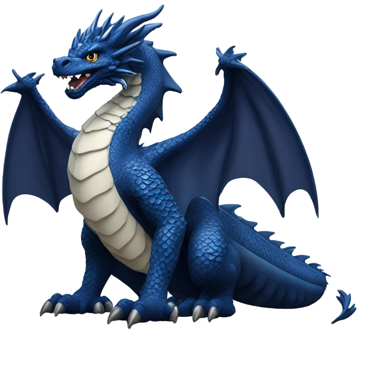 Navy blue dragon emoji