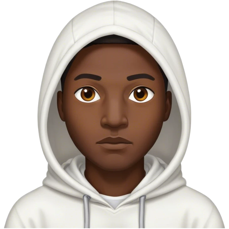 black man with KKK hoodie emoji