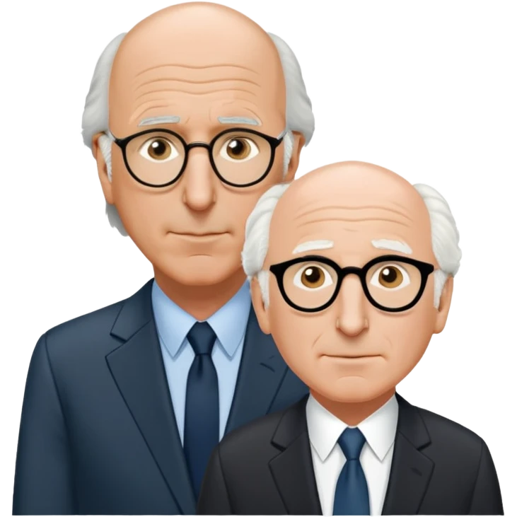 Larry David full body in curb your enthusiasm  with Jeff  emoji