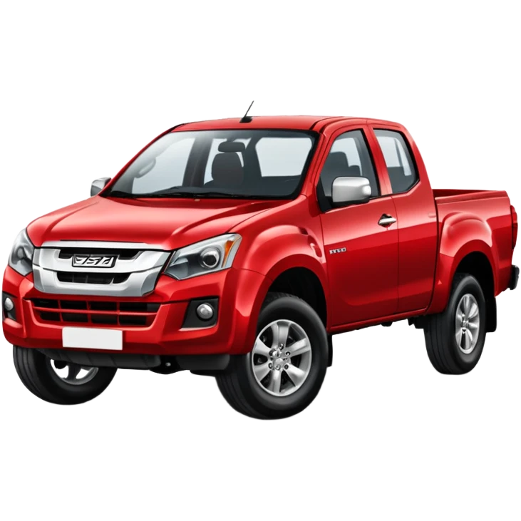 red isuzu d-max pickup truck driving  emoji
