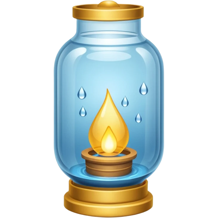 Water Lantern, more water drops inside lantern. emoji