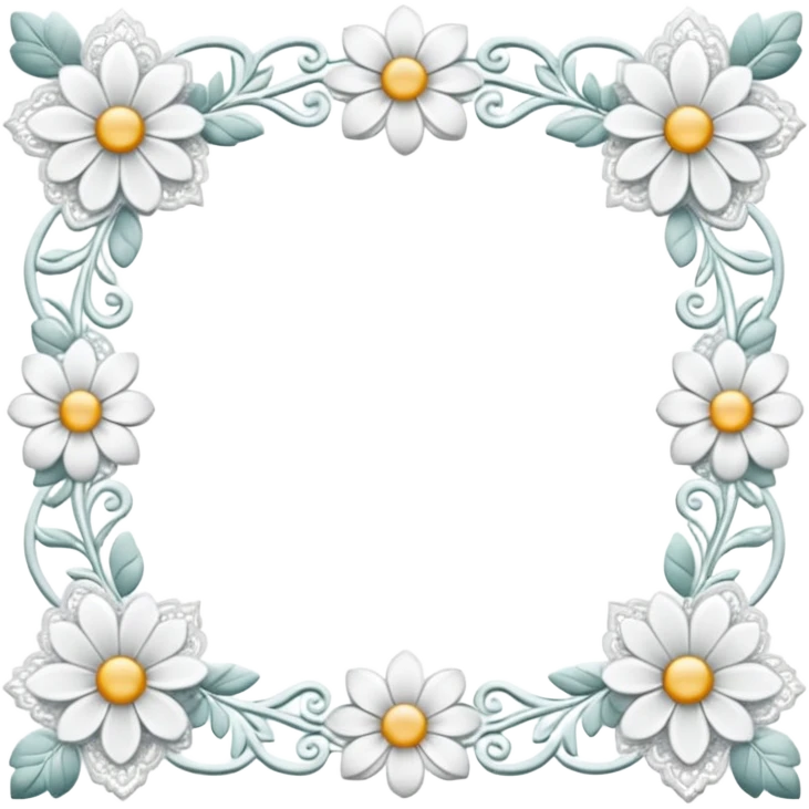 white laceborder emoji