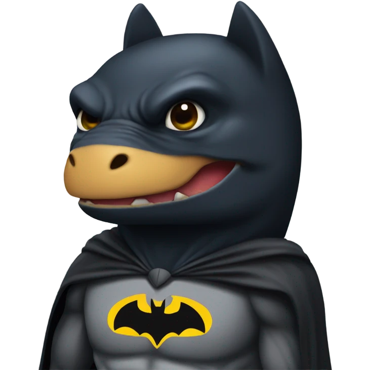 trex dressed as batman emoji