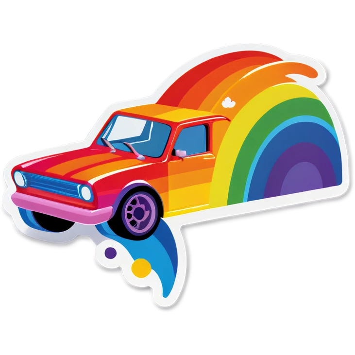 Rainbow car emoji
