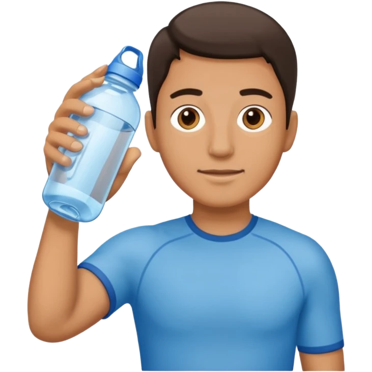 man with water bottle emoji