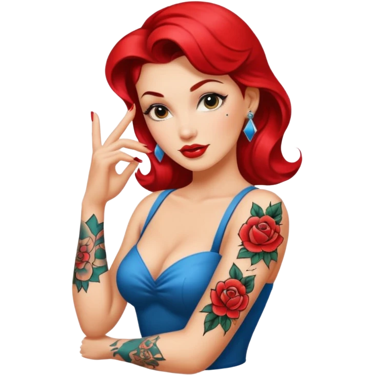 arm in (pin up tattoo)  emoji