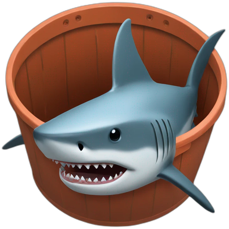 shark bucket emoji