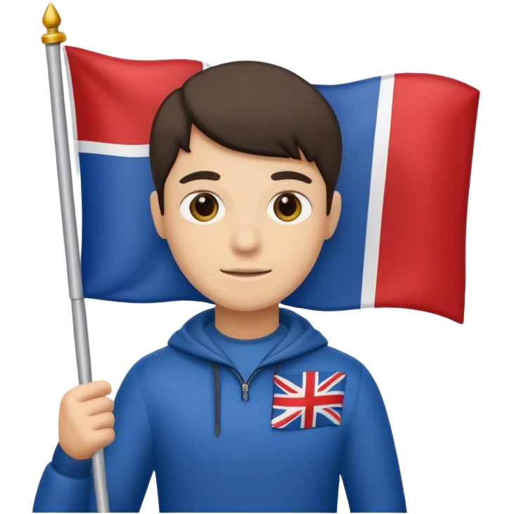 Holding a flag emoji