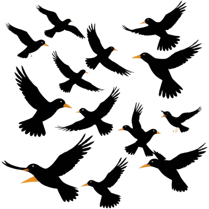 birds flying emoji