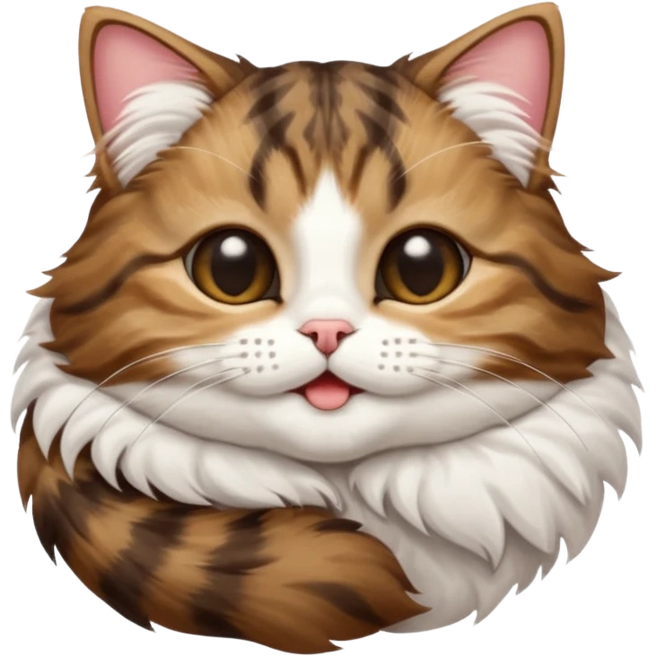 dark brown tabby and white cat in funny positions upside down with eyes closed emoji