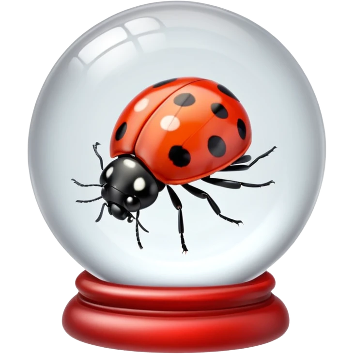 Ladybug and a crystal ball emoji