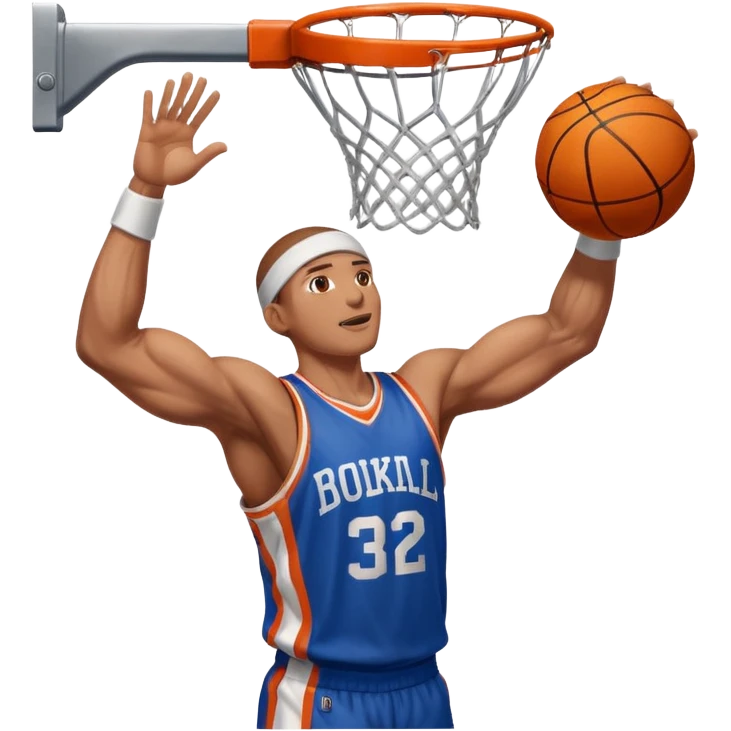 a single arm dunking a basketball into a hoop emoji