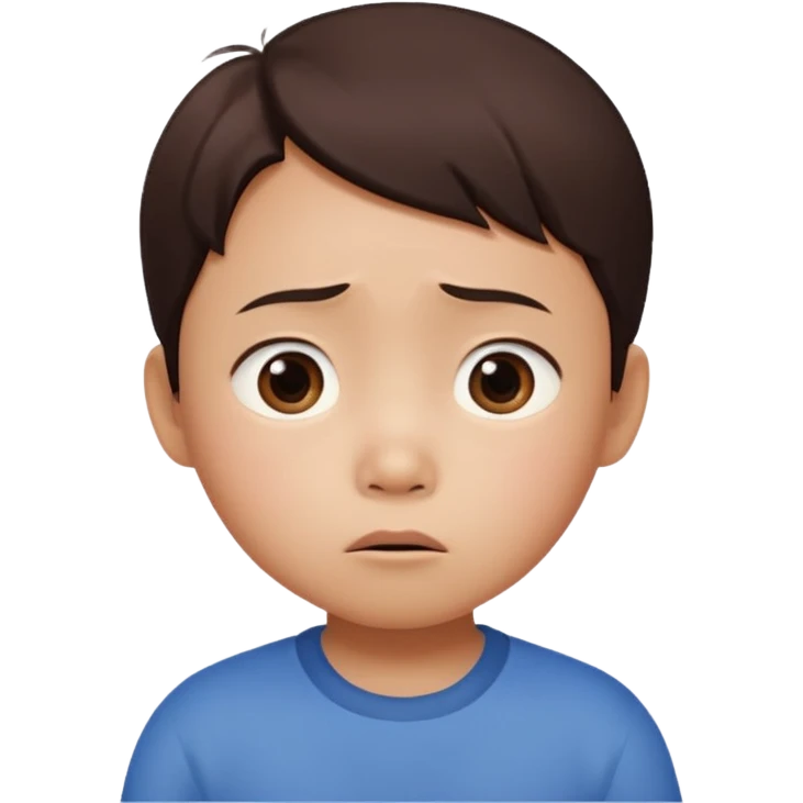 a Korean four-year-old who’s exhausted from studying (pixar style) emoji