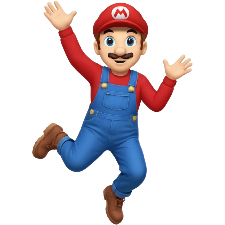 Mario jumps emoji