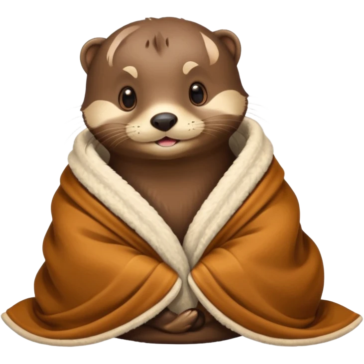 otter cozy in blanket emoji