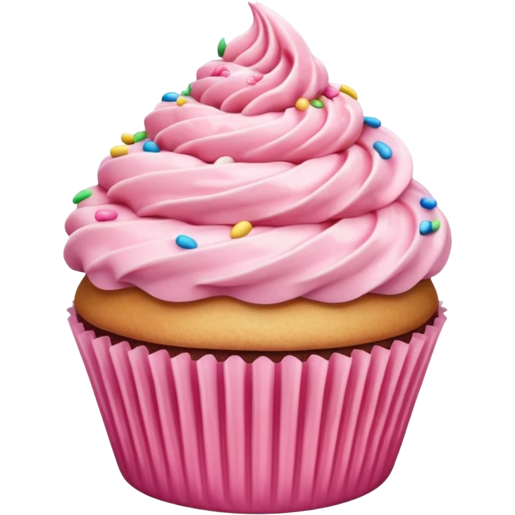 Cupcake with pink icing emoji