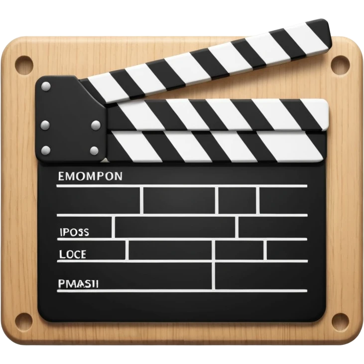 clapperboard with a play button emoji