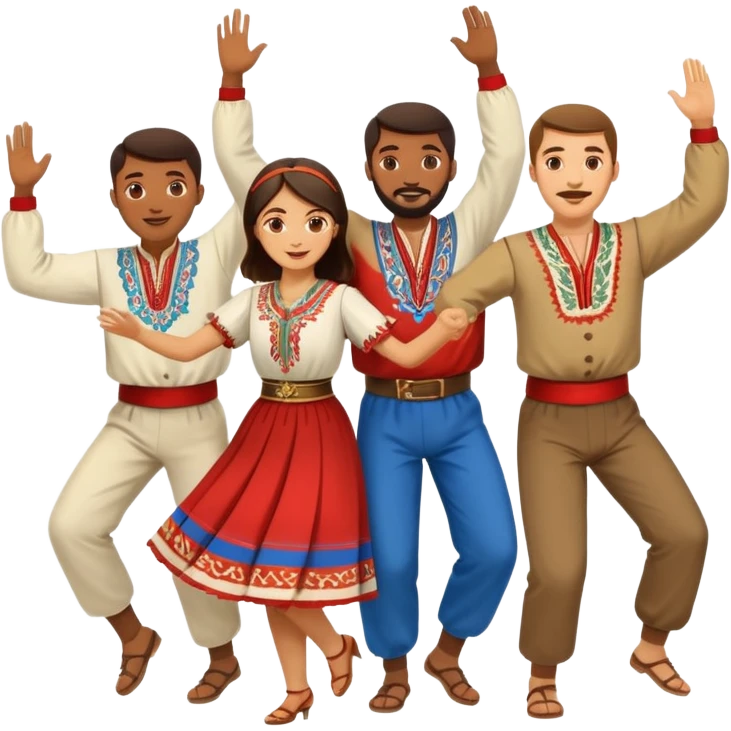 Serbian kolo dancing emoji